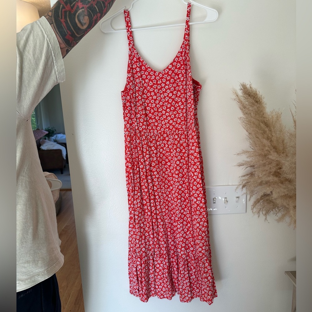Old Navy Red Floral Dress